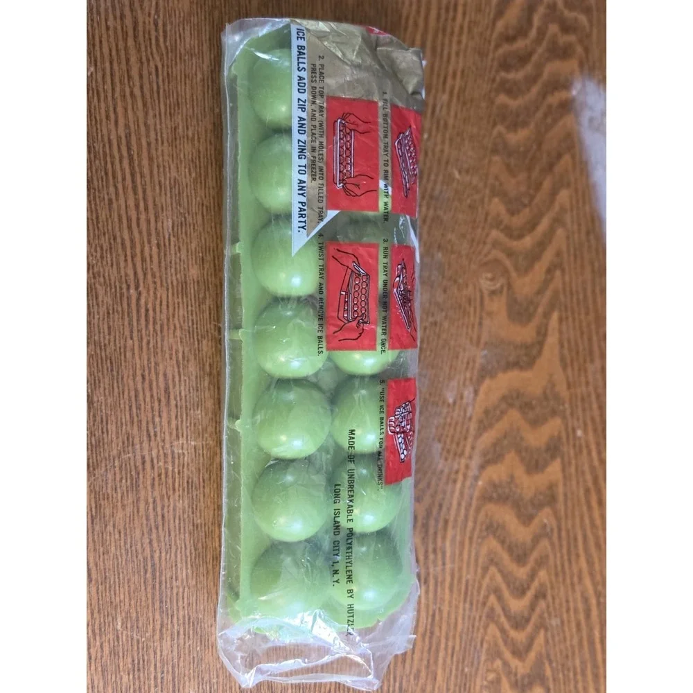 Vintage Hutzler Ice Ball Tray No.15 Avocado Makes 14 Ice Balls 9.5